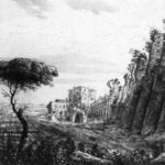 Ansicht der Valle Sallustiana von Westen, Stich von L. Rossini, 1828.