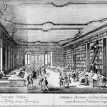 Die Göttinger Universitätsbibliothek 1747, Stich von Georg Daniel Heumann.